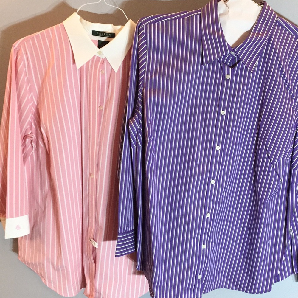 Ralph Lauren classic button down blouses 👚 1X ✅